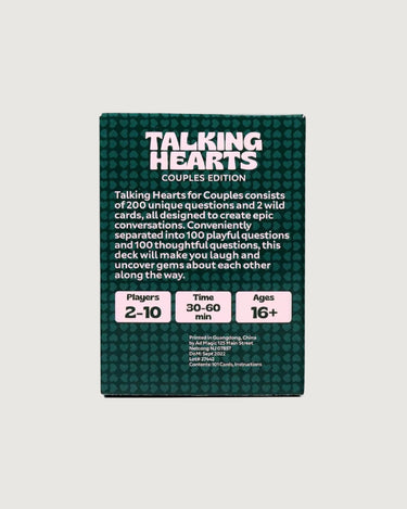 TALKING HEARTS COUPLES CONVERSATION CONNECTION CARD GAME - STUDIO JO STORE
